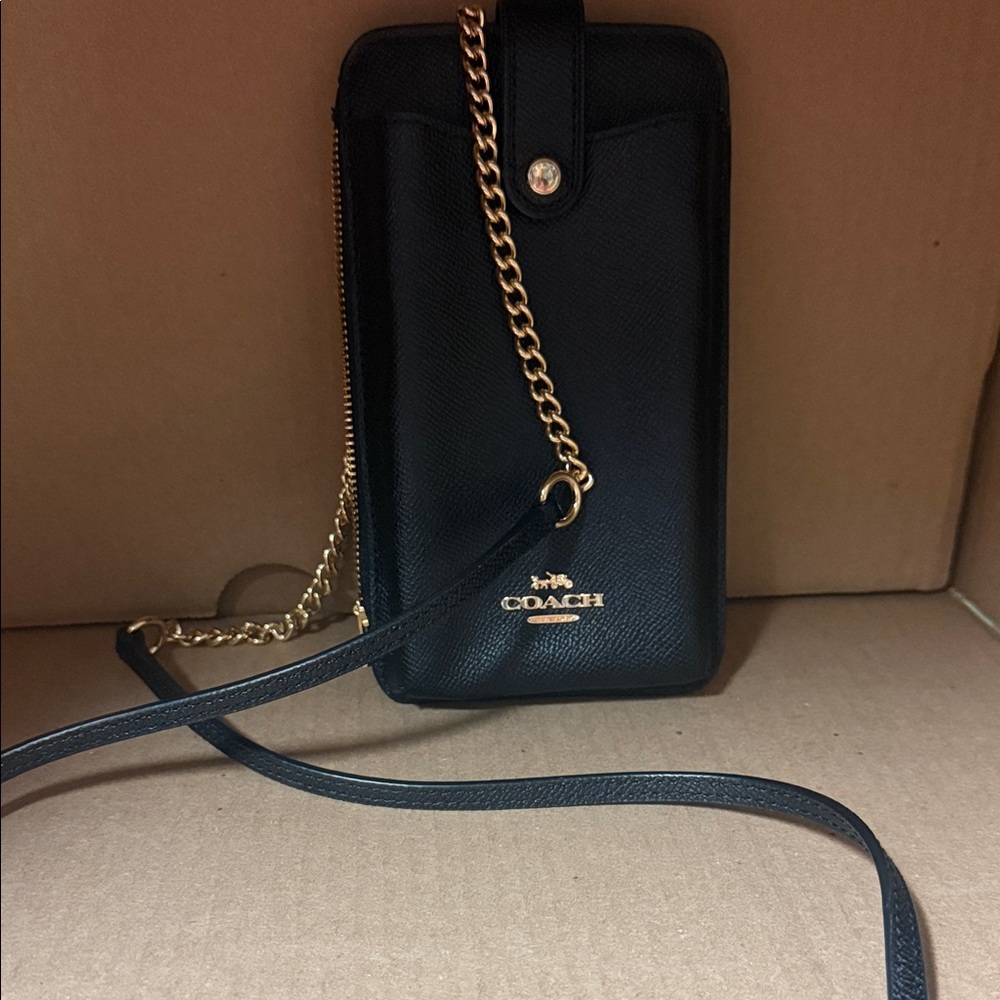 Coach Black and Gold Crossbody Bag